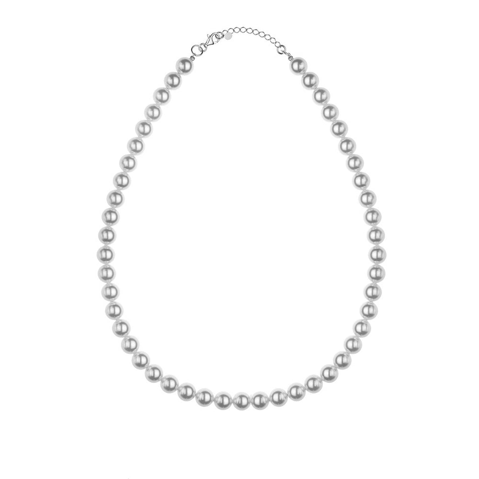 Silver (925) bridal necklace with Swarovski pearls in vintage style. Order a gift for mother, girlfriend or fiancee.