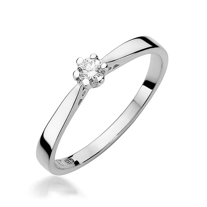 Diamond Engagement Ring in 585 White Gold