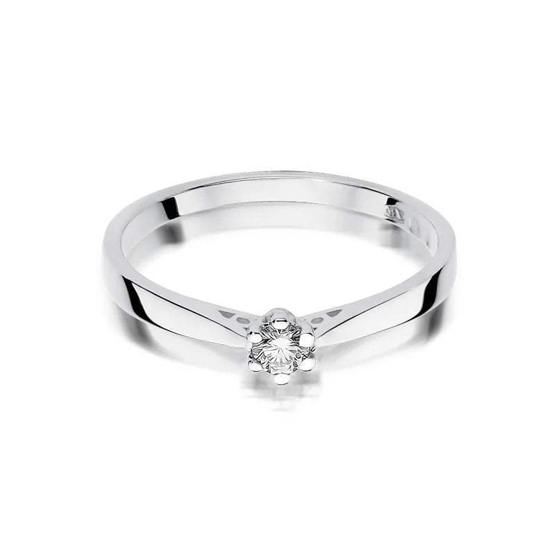 Diamond Engagement Ring in 585 White Gold