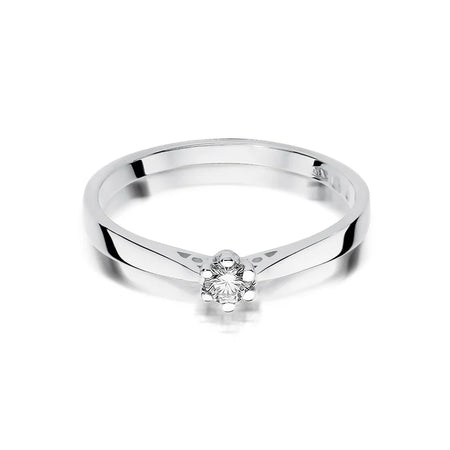 Diamond Engagement Ring in 585 White Gold