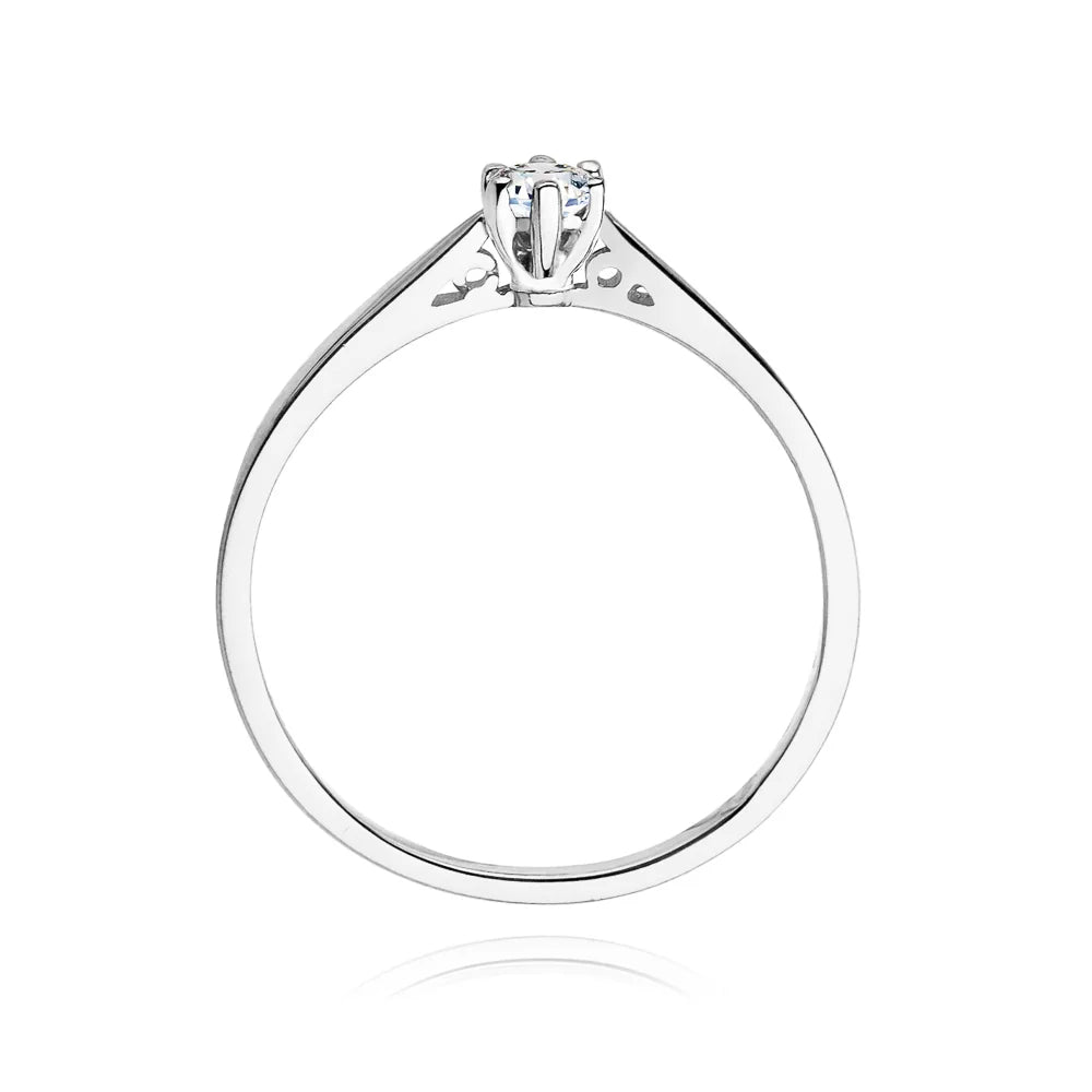 Diamond Engagement Ring in 585 White Gold