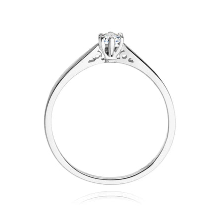 Diamond Engagement Ring in 585 White Gold