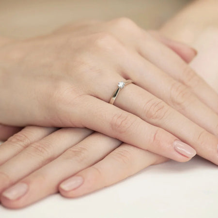 Diamond Engagement Ring in 585 White Gold