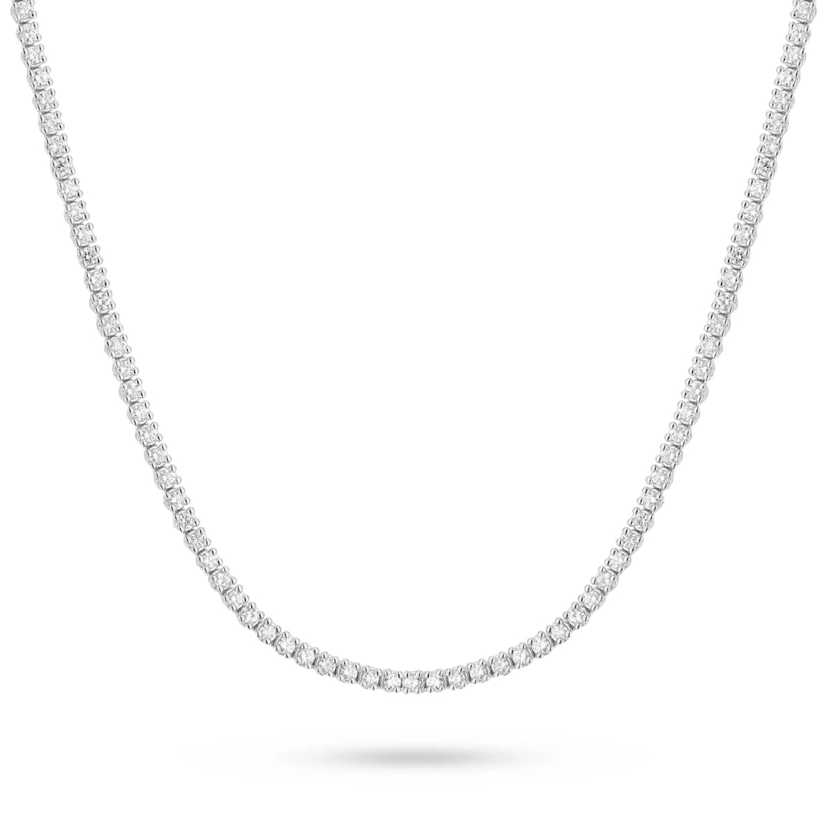This 14-carat gold necklace with 115 0.06ct diamonds embodies timeless beauty . Perfect for a gift.